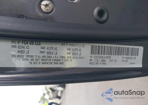 2020 Dodge Challenger Sxt z USA, uszkodzony, nr VIN 2C3CDZAGXLH103769